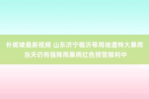 朴妮唛最新视频 山东济宁临沂等局地遭特大暴雨 当天仍有强降雨暴雨红色预警顺利中