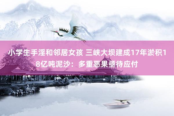 小学生手淫和邻居女孩 三峡大坝建成17年淤积18亿吨泥沙：多重恶果亟待应付