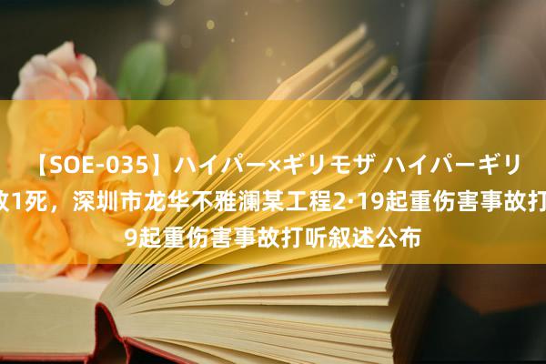 【SOE-035】ハイパー×ギリモザ ハイパーギリモザ Ami 致1死，深圳市龙华不雅澜某工程2·19起重伤害事故打听叙述公布