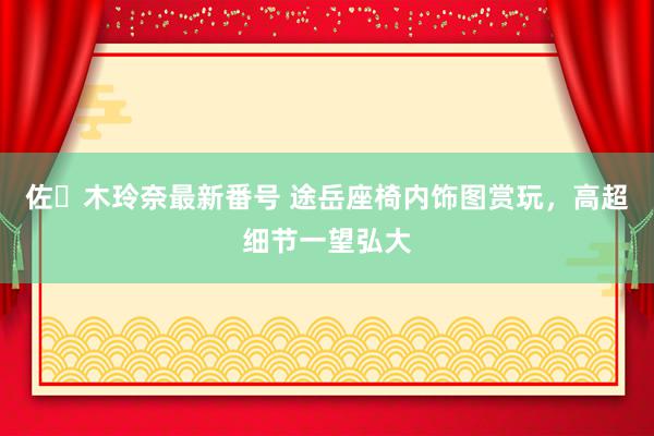 佐々木玲奈最新番号 途岳座椅内饰图赏玩，高超细节一望弘大